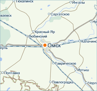 Карта Омск